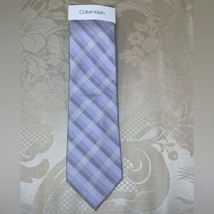 Calvin Klein Purple Checkered Tie